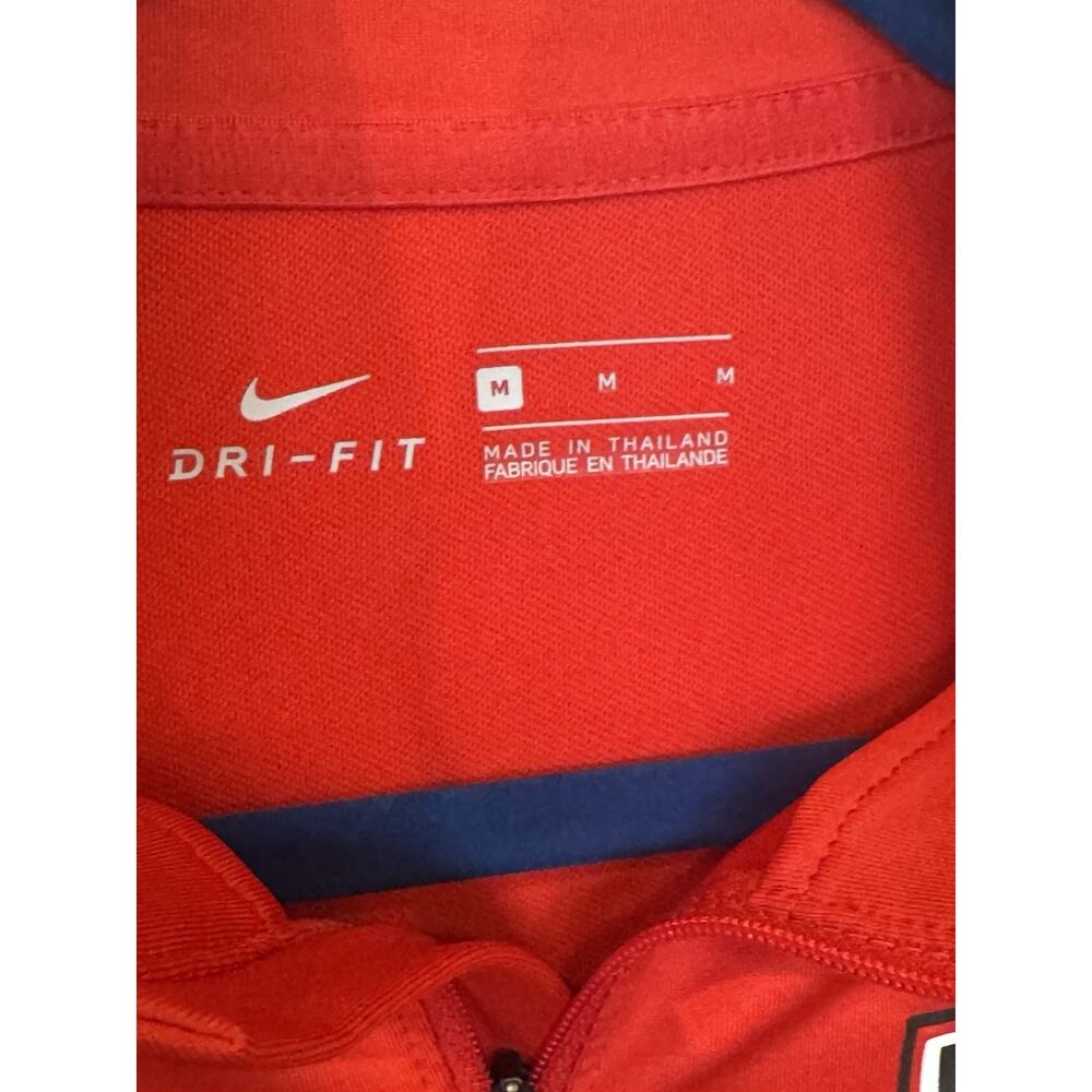Nike Dri Fit Long Sleeve 1/4 Zip Shirt Women Medium Mustang High School Red - Picture 5 of 5